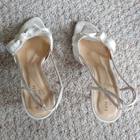 KATE SPADE NEW YORK 'ideal' slingback satin sandal size 7.5 - Picture 8 of 13